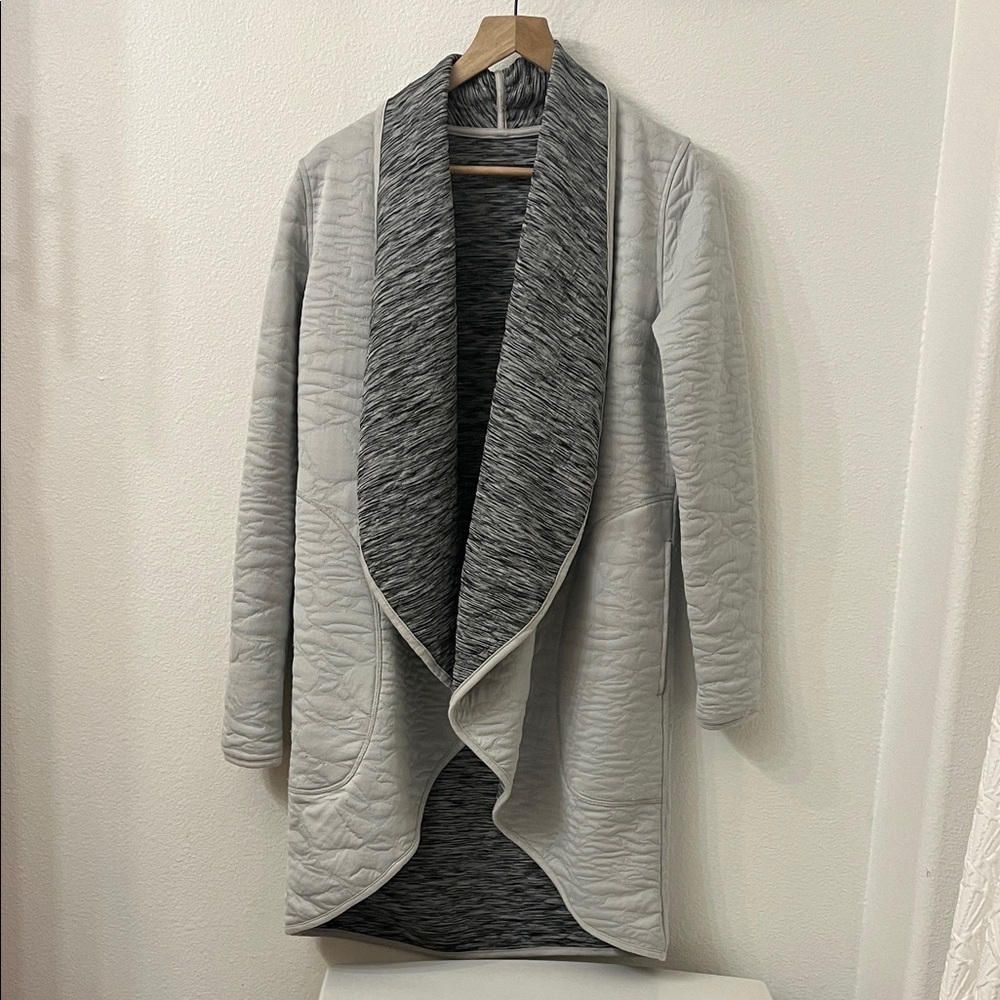 Gray Open Front Women's Sweater